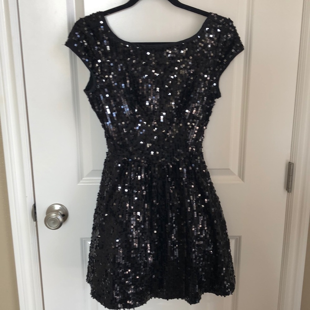 Black Sequin Dress